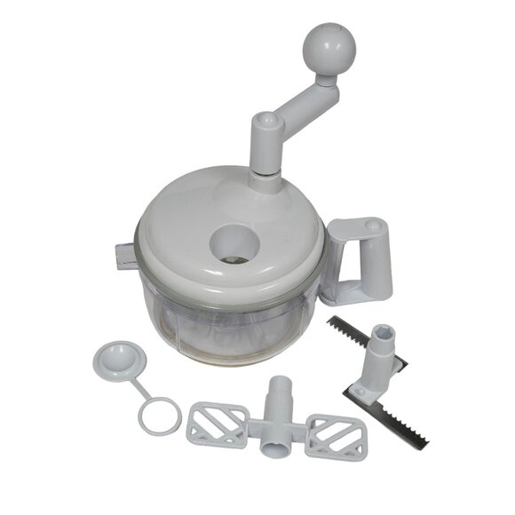 Salsa Maker Food Chopper Hand Crank & Attachments Food Prep Kitchen Gadget - Picture 2 of 10